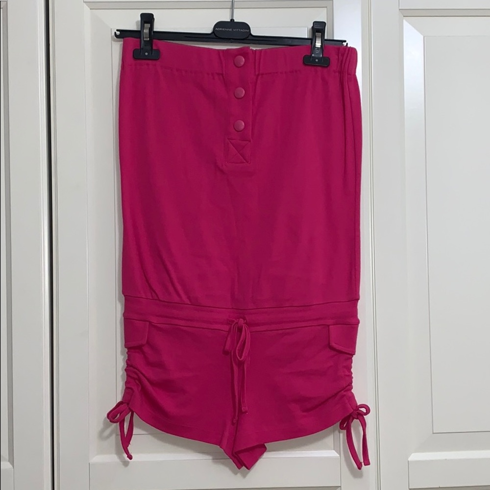 Pink strapless romper